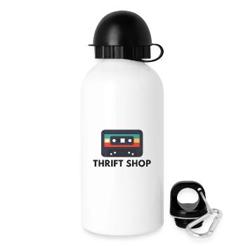 Old School Diskette – Thrift Shop Vibes - Trinkflasche mit Deckel 500 ml - Weiß - Rechts