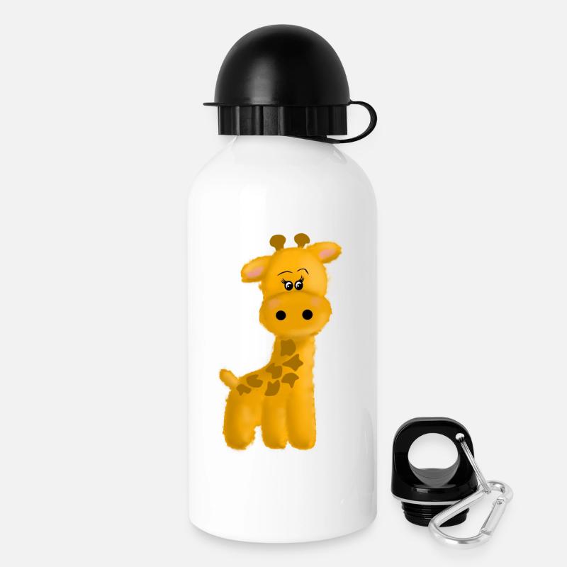 Giraffe - Trinkflasche mit Deckel 500 ml - Weiß