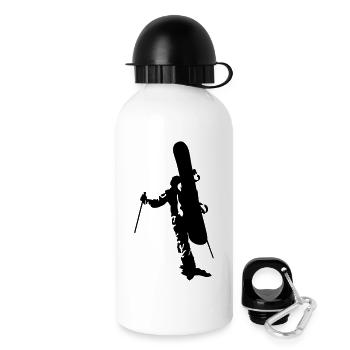 Freerider Snowboarder - Trinkflasche mit Deckel 500 ml - Weiß - Rechts