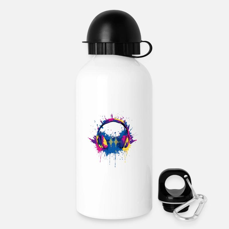 Vibrant_Music_Headphones_Equalizer_Splash - Drinks Bottle with Lid 500 ml - white