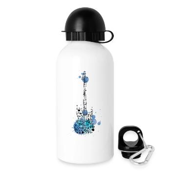 gitarre musik band rock noten konzert spielen cool - Trinkflasche mit Deckel 500 ml - Weiß - Rechts