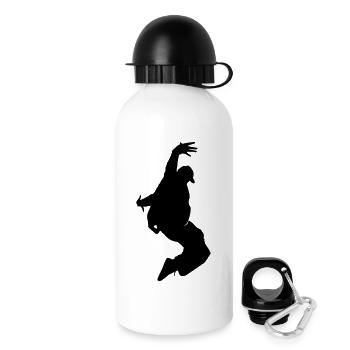 B-Boy Silhouette – Breakdance Freeze - Gourde avec bouchon 500 ml - blanc - Droite