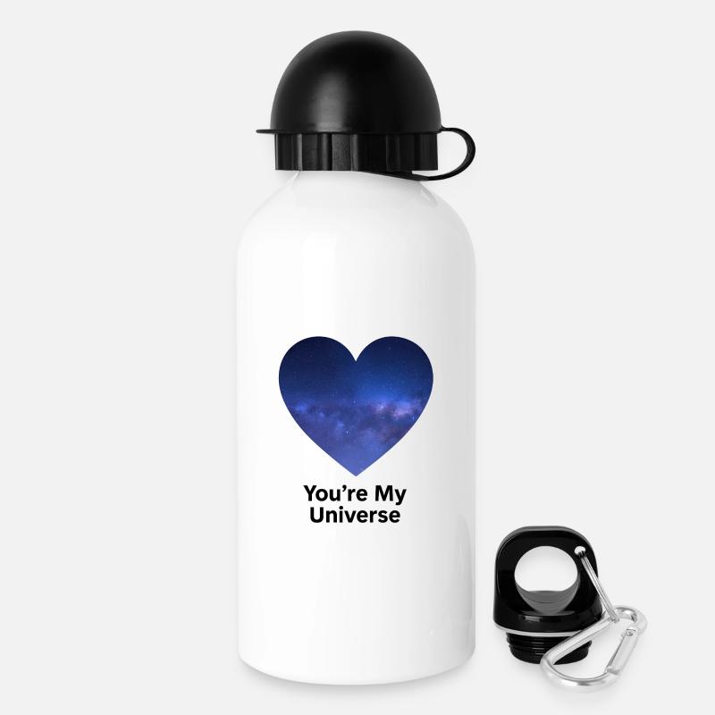 Starry Sky Heart University Design - Drinks Bottle with Lid 500 ml - white