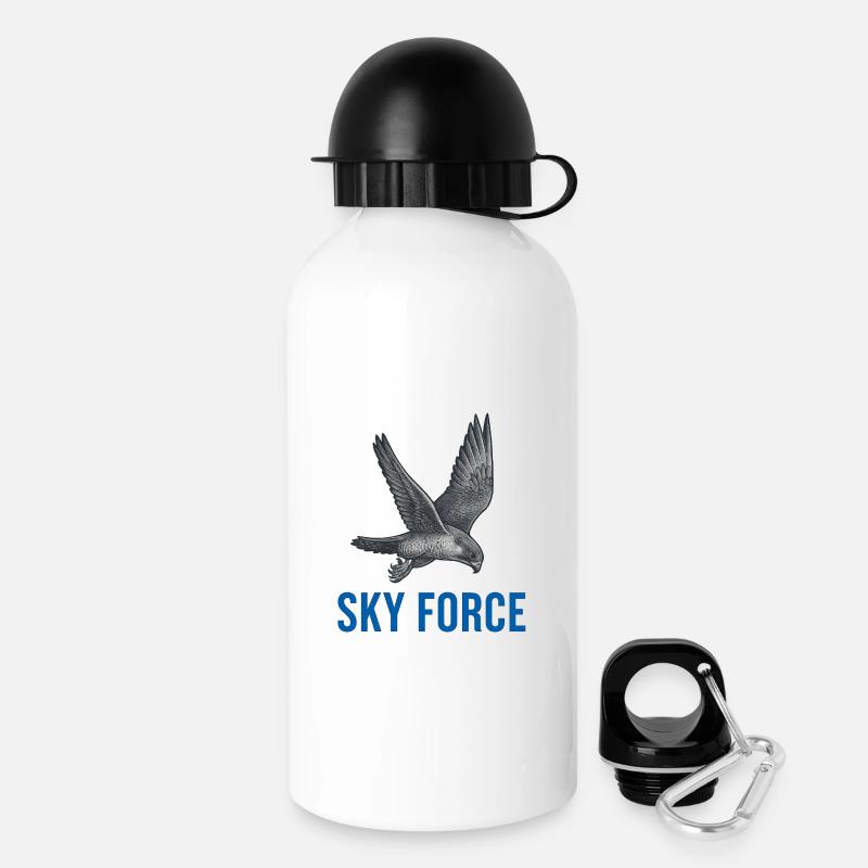 Himmelfalke Sky Force - Trinkflasche mit Deckel 500 ml - Weiß
