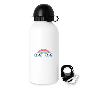 Cute Cloud Rainbow Duo - Drinks Bottle with Lid 500 ml - white - Right