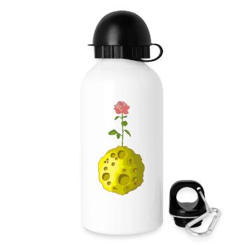 Blumiger Planet - Trinkflasche mit Deckel 500 ml - Weiß - Rechts