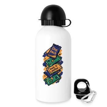 Ein Pack führt zu einem anderen Sammelkartensammler - Trinkflasche mit Deckel 500 ml - Weiß - Rechts