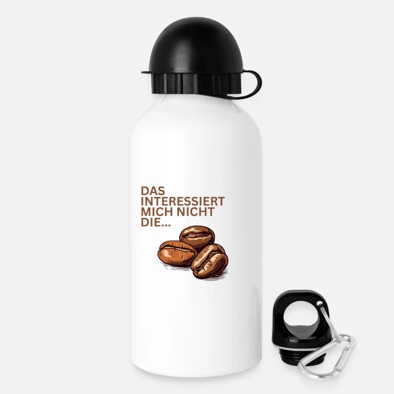 Kaffee Spruch- Kaffeeliebhaber - Trinkflasche mit Deckel 500 ml - Weiß
