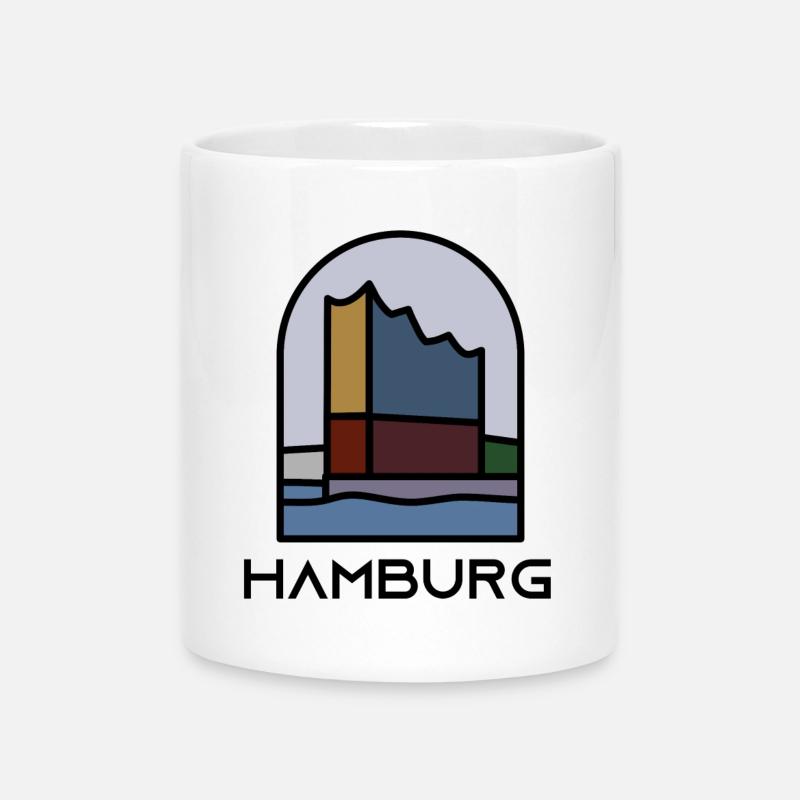 Hamburg - Philharmonie - Tasse mit Herzhenkel - Weiß