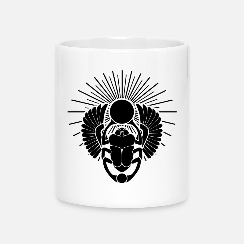 Egyptian winged beetle | God of Ancient Egypt - Mug with Heart-Shaped Handle - white