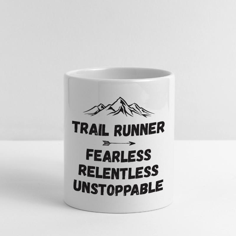 Trail Runner - Intrépide. Implacable. Imparable. Mug avec anse en forme de cœur