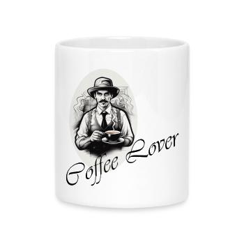 Coffee Lover - Tasse mit Herzhenkel - Weiß - Vorne