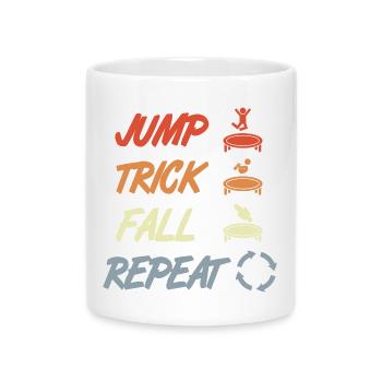Trampolin Techniken - Tasse mit Herzhenkel - Weiß - Vorne