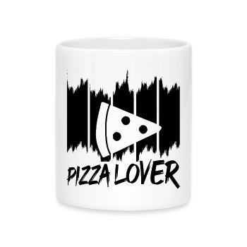 Pizza Lovers - Mug with Heart-Shaped Handle - white - Front