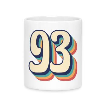 T-Shirt rétro Vintage numéro 93 quatre-vingt-treize - Mug avec anse en forme de cœur - blanc - Devant