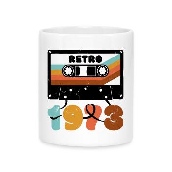 1973 Retro Musikkassette - Tasse mit Herzhenkel - Weiß - Vorne