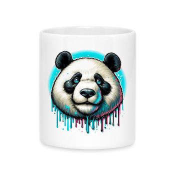 Panda - Mug with Heart-Shaped Handle - white - Front