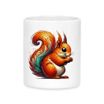 Squirrel - Mug with Heart-Shaped Handle - white - Front