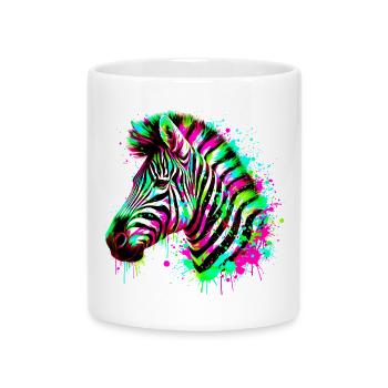 Zebra - Tasse mit Herzhenkel - Weiß - Vorne
