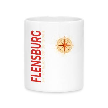 Flensburg - Tasse mit Herzhenkel - Weiß - Vorne