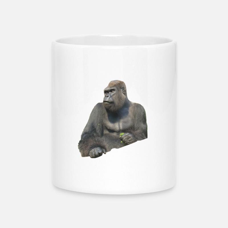 Gorilla - Mug with Heart-Shaped Handle - white