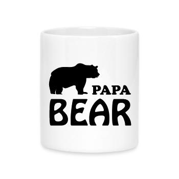papa bear daddy dad - Mug with Heart-Shaped Handle - white - Front