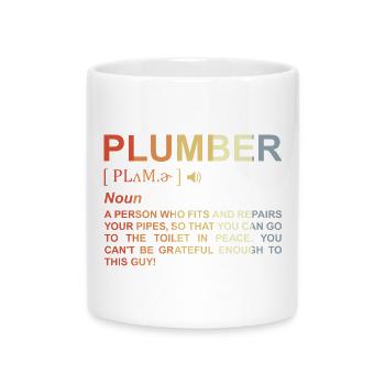 Terme de plombier - Mug avec anse en forme de cœur - blanc - Devant