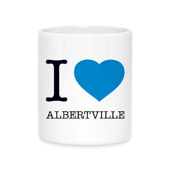 I LOVE ALBERTVILLE - Tasse mit Herzhenkel - Weiß - Vorne