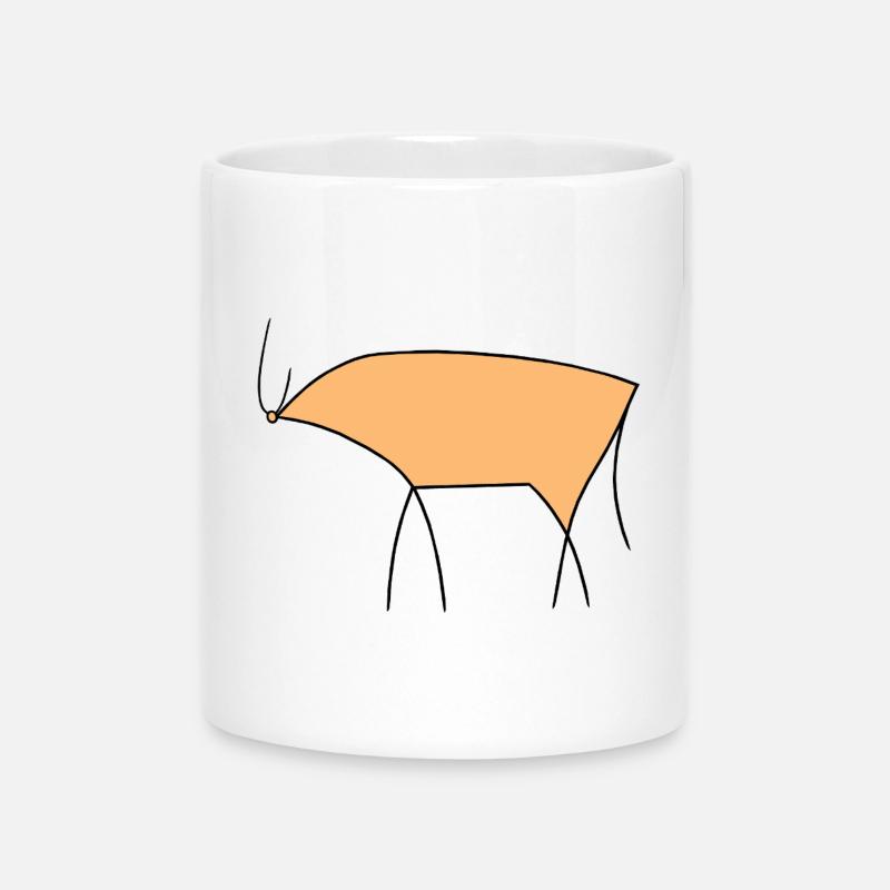 Taureau - Mug avec anse en forme de cœur - blanc