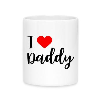 i love daddy - Mug with Heart-Shaped Handle - white - Front