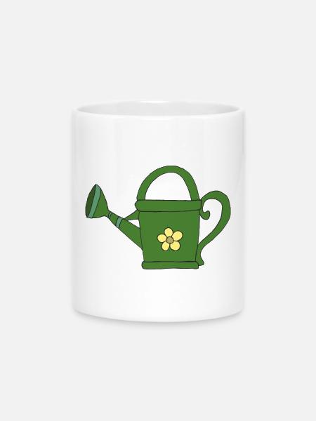gießkanne - Tasse mit Herzhenkel - Weiß