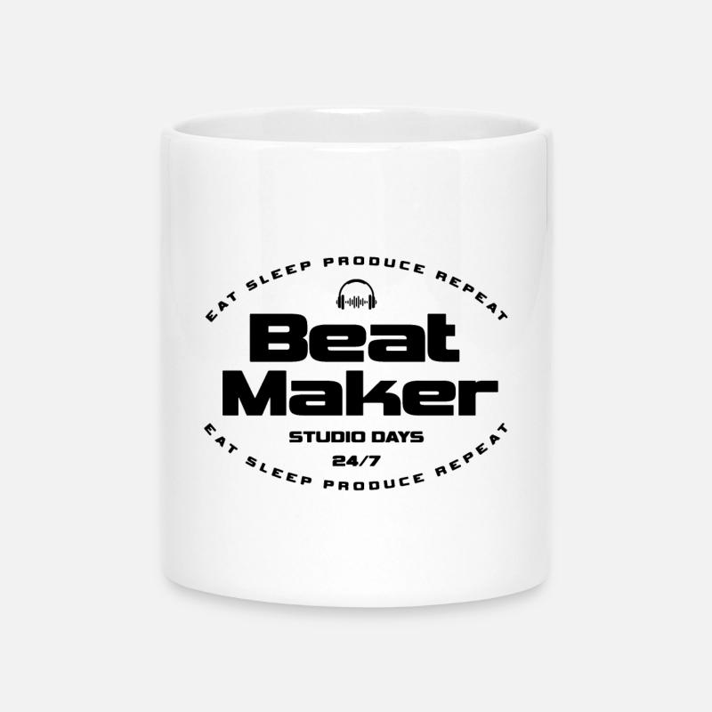Beat Maker Music Saying Design - Mug with Heart-Shaped Handle - white