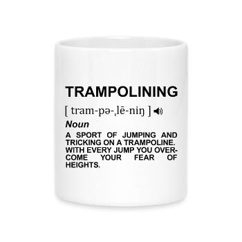 Dictionary Trampoline Jumping - Mug with Heart-Shaped Handle - white - Front