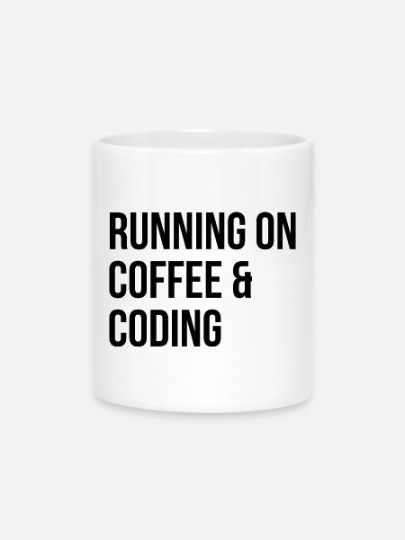 Codierung Codierung Codierung - Tasse mit Herzhenkel - Weiß