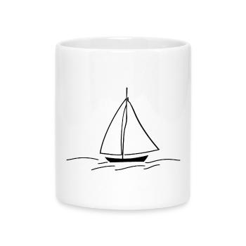 Sailboat 2 - Mug with Heart-Shaped Handle - white - Front