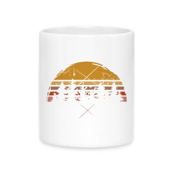 Design Rétro Forêt – Vintage Nature & Aventure - Mug avec anse en forme de cœur - blanc - Devant
