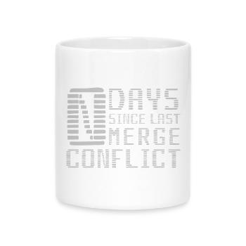 Merge Conflict Software Developer Developer geek - Mug with Heart-Shaped Handle - white - Front