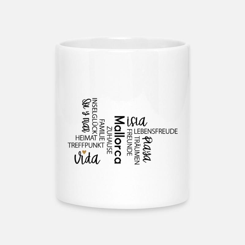 Mallorca (Schlagwörter) Accessoires & Shirts - Tasse mit Herzhenkel - Weiß