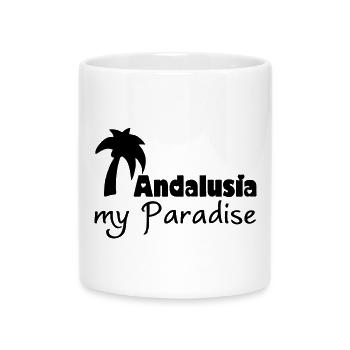 Andalusia Paradise Andalusien Urlaub Geschenk - Tasse mit Herzhenkel - Weiß - Vorne