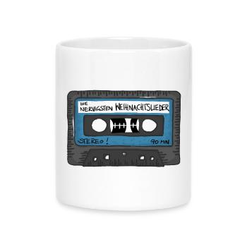 Retro Tape - die nervigsten Weihnachtslieder 90min - Tasse mit Herzhenkel - Weiß - Vorne