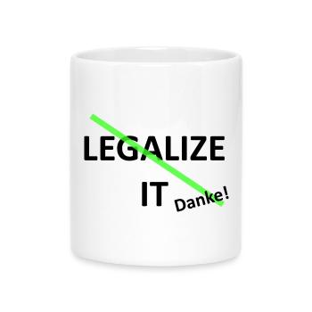 Legalize it weed Marihuana - Tasse mit Herzhenkel - Weiß - Vorne