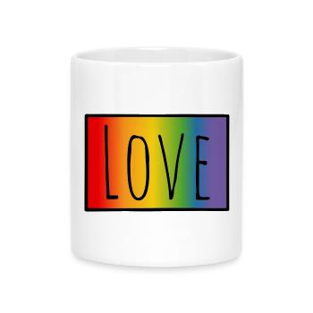 CSD Tshirt Regenbogen Love - Mug with Heart-Shaped Handle - white - Front