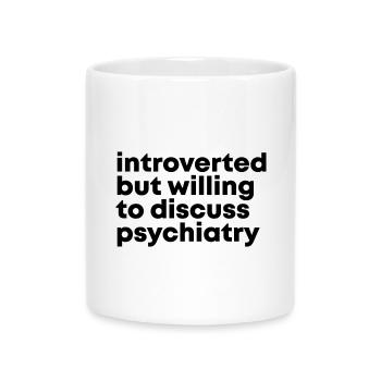 psychiatrie - Mug avec anse en forme de cœur - blanc - Devant