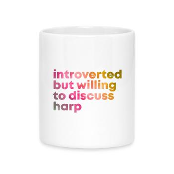 Harfe - Tasse mit Herzhenkel - Weiß - Vorne