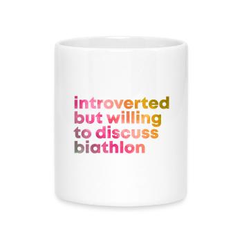 biathlon - Mug avec anse en forme de cœur - blanc - Devant