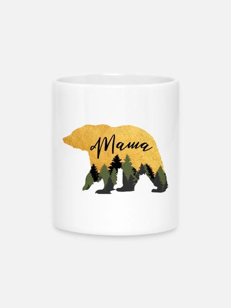 Mama Bär - Tasse mit Herzhenkel - Weiß