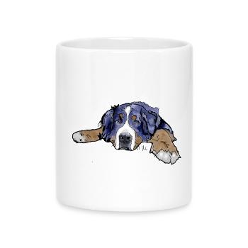 Bernese Mountain Dog - Mug with Heart-Shaped Handle - white - Front