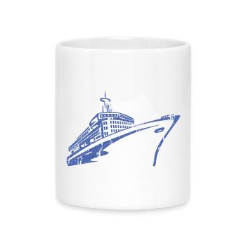 Bateau de croisière Navire de croisière Luxe - Mug avec anse en forme de cœur - blanc - Devant