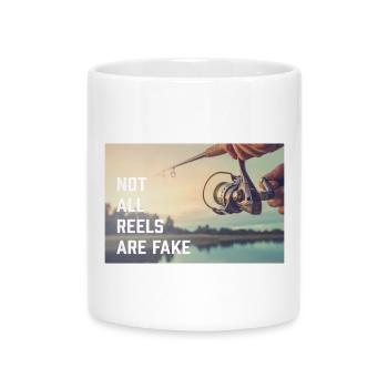 not all reels - Tasse mit Herzhenkel - Weiß - Vorne