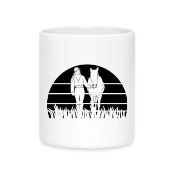 Cavalier - Mug avec anse en forme de cœur - blanc - Devant